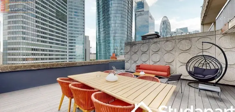 Studio meublé 9m² Courbevoie - Vue, 8e étage - Photo 13