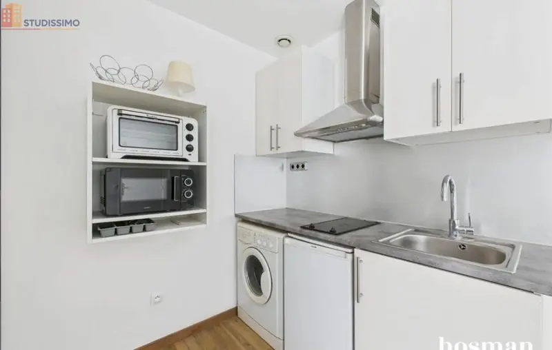Studio meublé 23m² Saint-Cloud - Cour aménagée - Photo 4