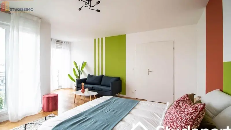 Studio 14m² Saint-Denis 93210 - Meublé, étage élevé - Photo 3