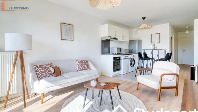 Studio meublé 11m² Saint-Denis - Étage élevé, DPE B - Photo 2
