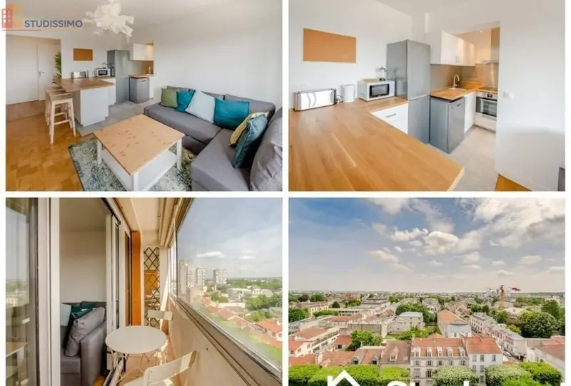 Studio meublé 10m² Choisy-le-Roi - Étage élevé, lumineux - Photo 1