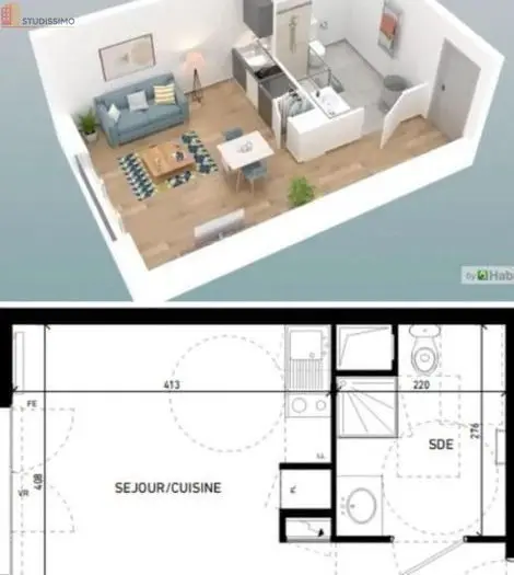 Studio 25m² Villejuif - Bilan énergétique B - Photo 2