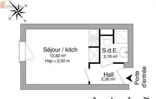 Studio meublé 18m² Cergy - Très bon état, disponible - Photo 28