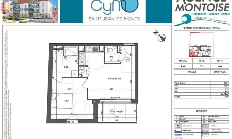 Studio 41m² Saint-Jean-de-Monts - 1er étage, lumineux - Photo 4
